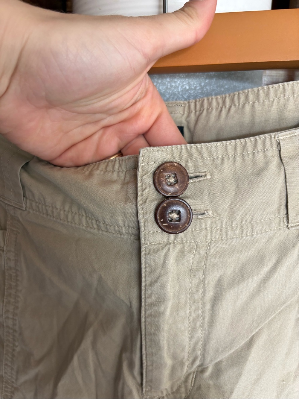 Patagonia Organic Cotton Roll Tab Bermuda Hiking Shorts Size 8 - Picture 5 of 8